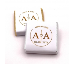 Mini čokoládky MONOGRAMY