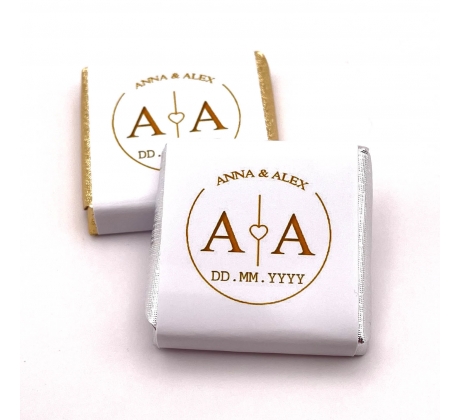 Mini čokoládky MONOGRAMY